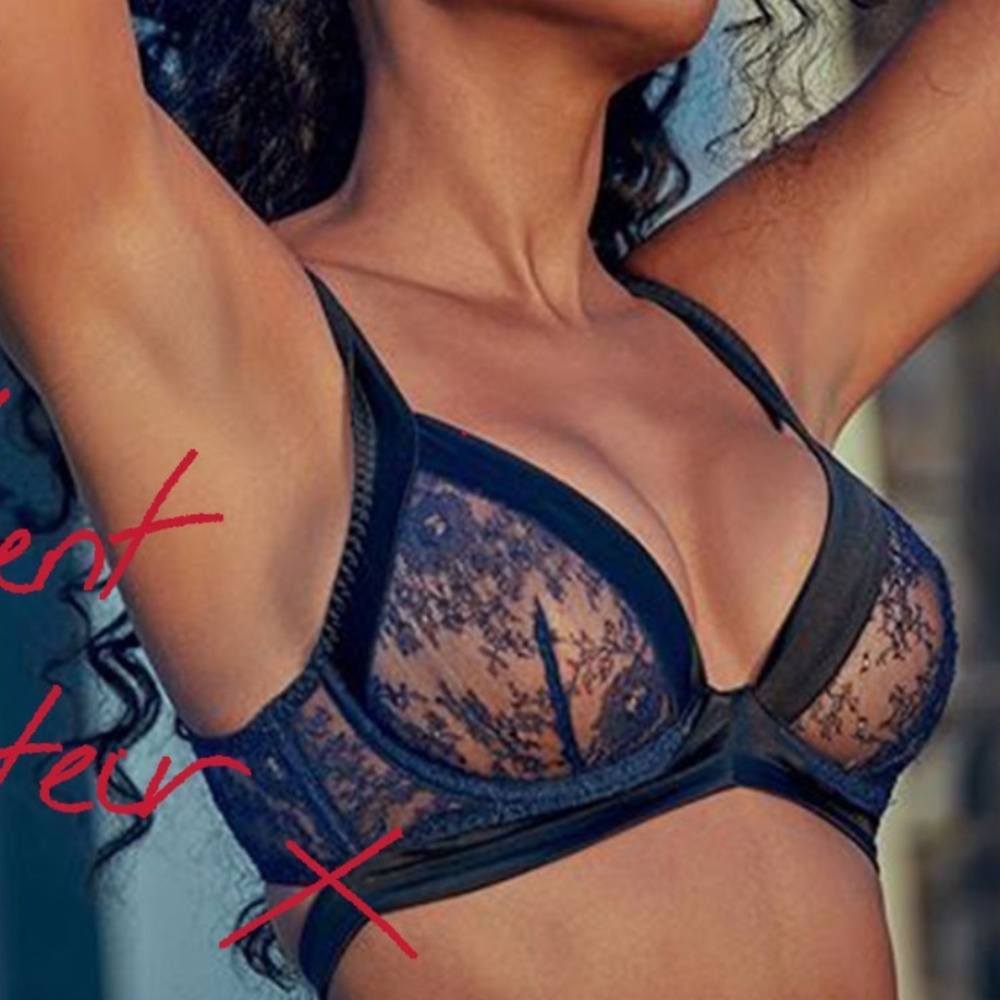 Agent Provocateur Oriah Black Navy Bra NWT $215